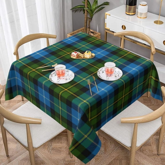 Scottish Clan Macneil Tartan Plaid 100% Polyester Fiber Square Tablecloth Anti Pilling Tablecloth Decoration 60"X60"