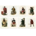 thumbnail image 1 of Scottish Clan Tartan Portraits Set Of 8 Unframed Wall Art Prints Study Office Aesthetic Scotland 12X16 Inch, 1 of 5