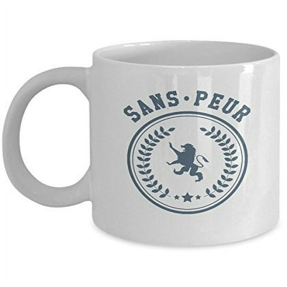 Scottish 11 oz Coffee Mug - Sans Peur White Ceramic Gift