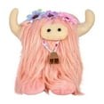 thumbnail image 1 of Scottish Cow Toy Realistic Long Hair Stuffed Animal Soft Doll Collectible Decoration, 1 of 5