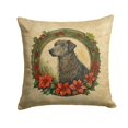thumbnail image 1 of Scottish Deerhound Christmas Flowers Throw Pillow 14 in x 14 in, 1 of 2