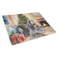 thumbnail image 1 of Scottish Deerhound Cozy Christmas Glass Cutting Board Large 12 in x 15 in, 1 of 5