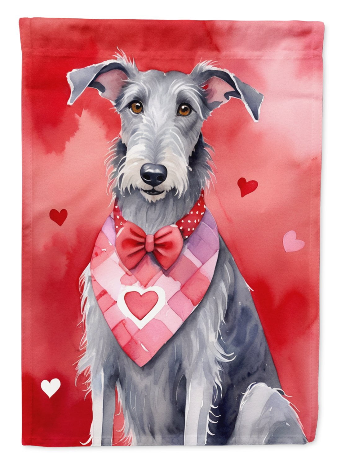 Scottish Deerhound My Valentine House Flag 28 in x 40 in