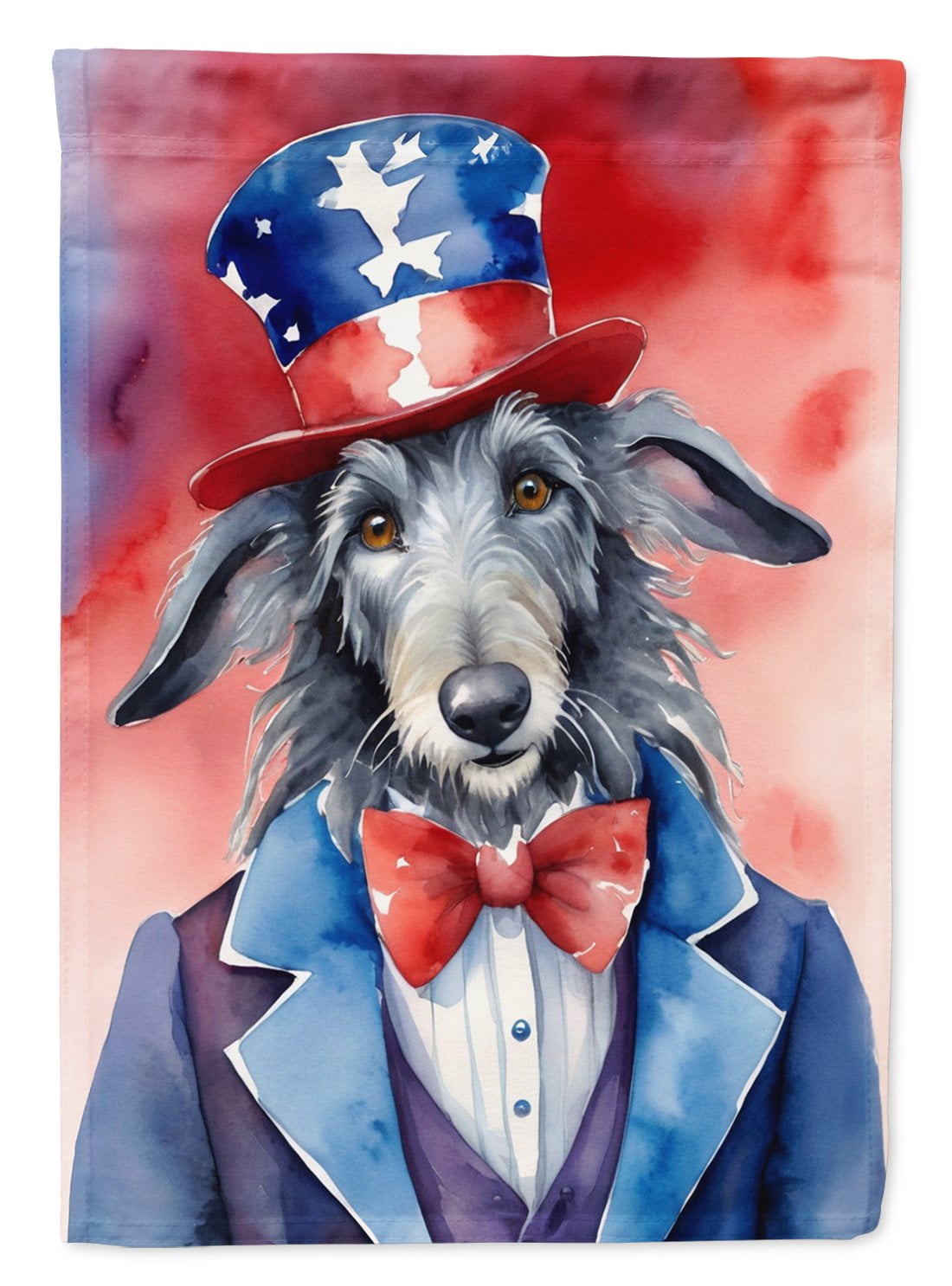 Scottish Deerhound Patriotic Garden Flag 11.25 in x 15.5 in