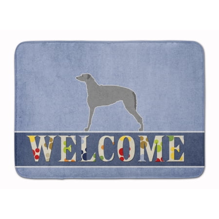 Scottish Deerhound Welcome Machine Washable Memory Foam Mat