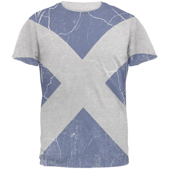 Scottish Flag Distressed Grunge Scotland Men's Soft T-Shirt