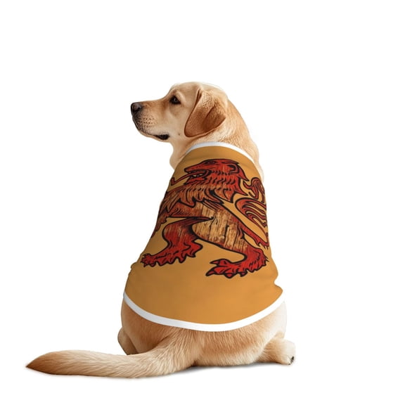 Scottish Flag Lion Logo Dog T Shirts Vest for Dogs Fit - Spring, Summer, Fall Wear for Large Breed 4X-Large