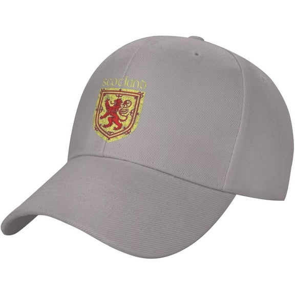 Scottish Flag Rampant Lion Baseball Cap Men - Classic Dad Hat Adjustable Plain Hat Black