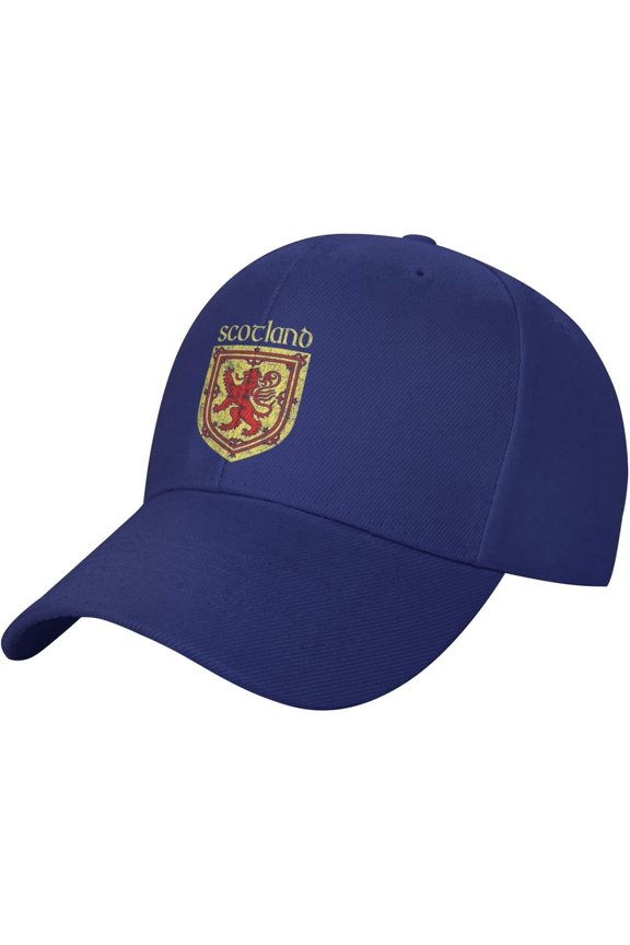 Scottish Flag Rampant Lion Baseball Cap Men - Classic Dad Hat Adjustable Plain Hat Black