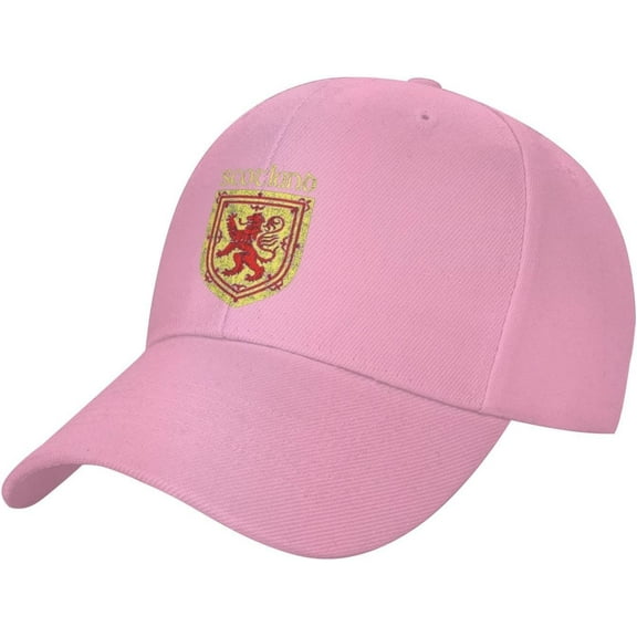 Scottish Flag Rampant Lion Baseball Cap Men - Classic Dad Hat Adjustable Plain Hat Black