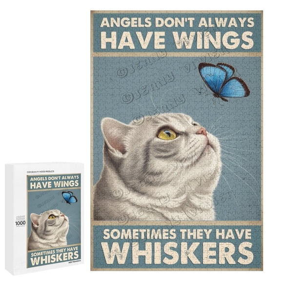 Scottish Fold Cat Jigsaw Puzzles 1000 Pieces - Puzzles for Adults - Cats Kitten Pets Animal Lovers Impossible Hard Difficult Challenging Puzzles