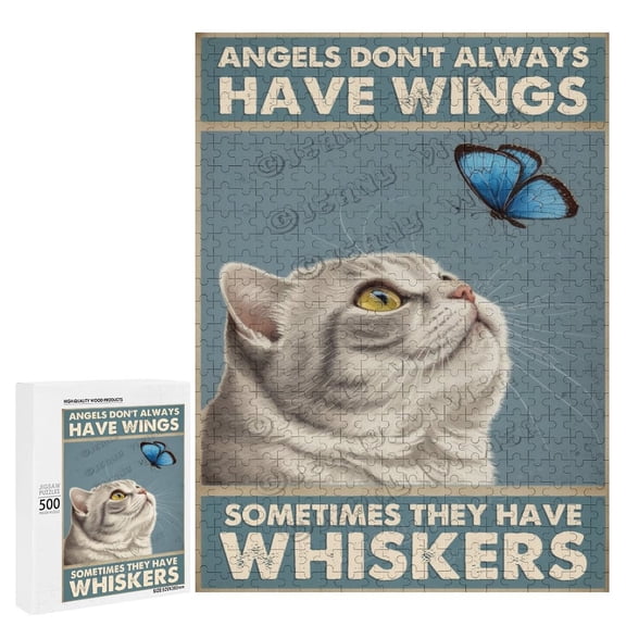 Scottish Fold Cat Jigsaw Puzzles 500 Pieces - Puzzles for Adults - Cats Kitten Pets Animal Lovers Impossible Hard Difficult Challenging Puzzles
