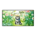 thumbnail image 1 of Scottish Fold Hello Spring Time Flower Floral Nature Desk Mat Full Keyboard Mouse Pad Cat Lover Kitten Owner Gifts Large Mousepad - 02031, 1 of 5