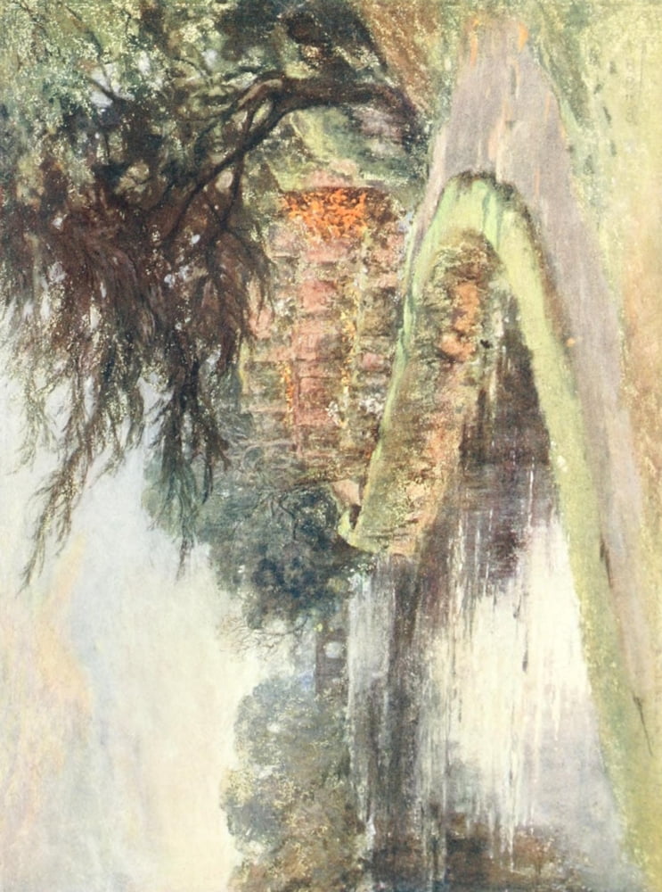 Scottish Gardens 1908 Auchencruive Canvas Art - Mary GW Wilson (18 x 24)