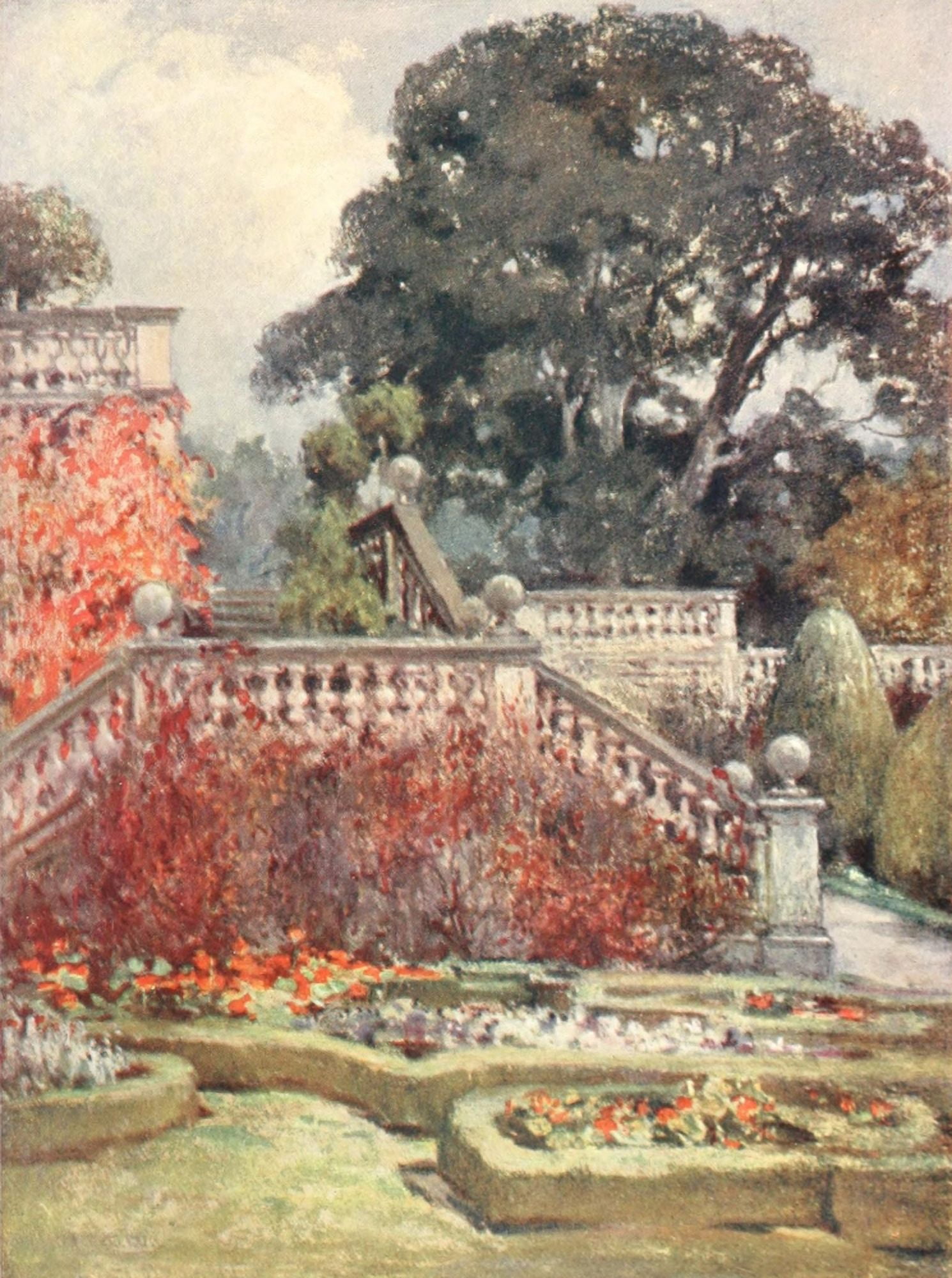 Scottish Gardens 1908 Balcarres Canvas Art - Mary GW Wilson (24 x 36)