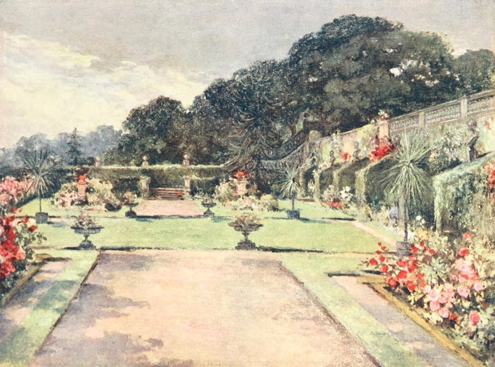 Scottish Gardens 1908 Balcaskie Canvas Art - Mary GW Wilson (18 x 24)