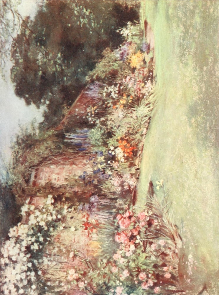 Scottish Gardens 1908 Barskimming Canvas Art - Mary GW Wilson (24 x 36)