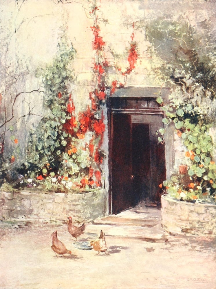 Scottish Gardens 1908 Leckie Canvas Art - Mary GW Wilson (24 x 36)