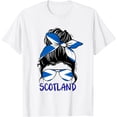thumbnail image 1 of Scottish Girl Scotland Woman Proud Scotland flag T-Shirt mens t shirt，white，women，funny，misfits，men，journey，t-shirt, 1 of 4