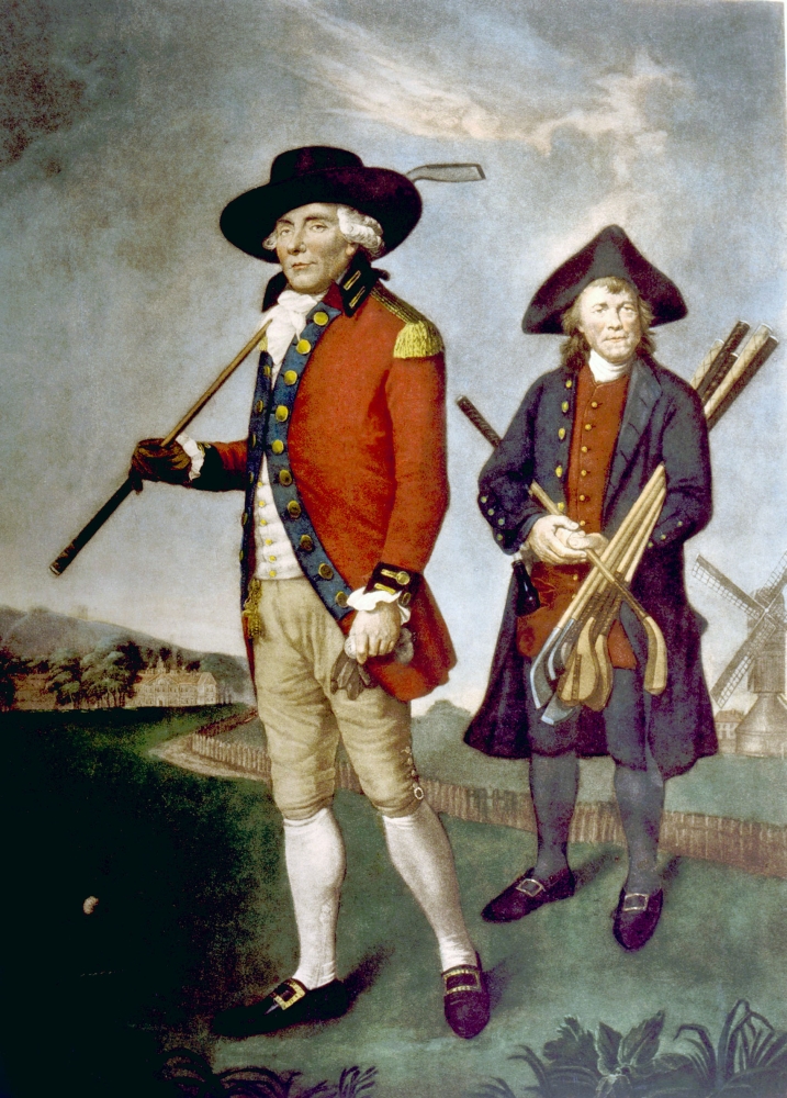 Scottish Golfer And His Caddy History (24 x 36)