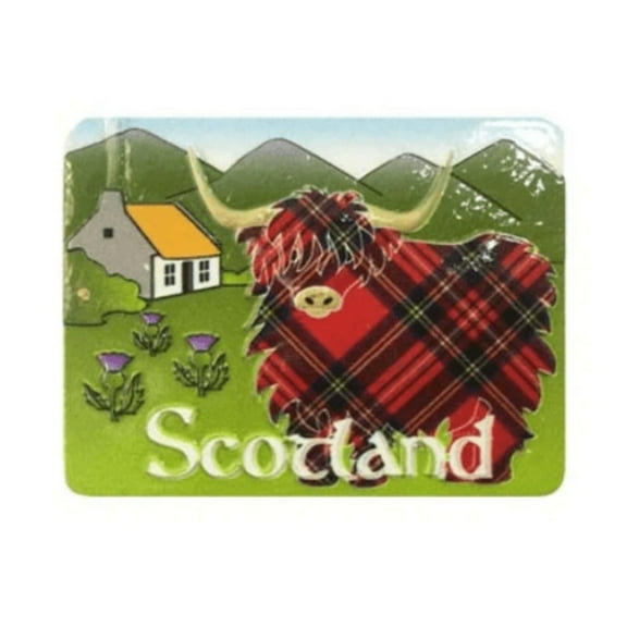 Scottish Highland Cow Scene Magnet