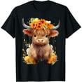 thumbnail image 1 of Scottish Highland Cow Western Softstyle Unisex T-Shirt, 1 of 5