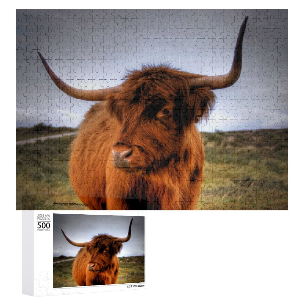 Scottish Highlander Jigsaw Puzzles 500 Pieces for Adults, Large Format