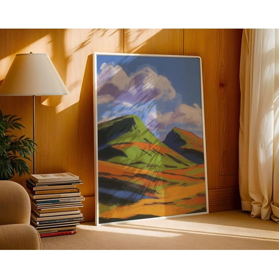 Scottish Highlands Landscape Wall Art Print, Unframed Paper Poster 24x36in