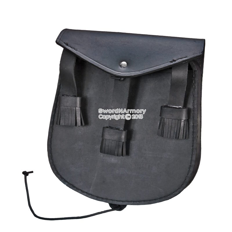 Nordic Embossed Belt Bag, Retro Medieval Faux Leather Side Pack
