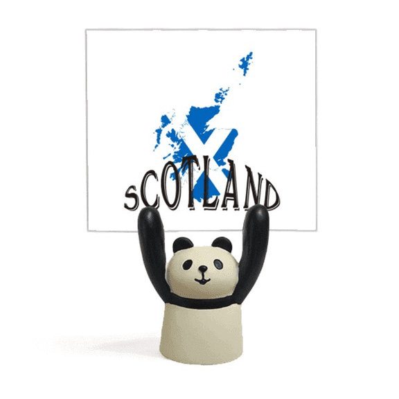 Scottish Map Flag Culture Memo Holder Cartoon Animal Panda Stand Decoration