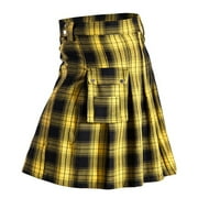 Scottish Mens Kilt Traditional Highland Dress Skirt Kilts Tartan Plaid Skirt