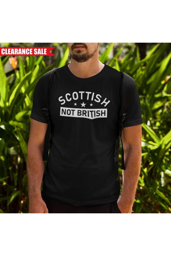 Scottish Not British T Shirt Printed Short Sleeve 100% Cotton Unisex Adults Top