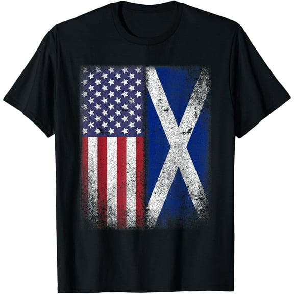 Scottish Roots American Grown Scotland Usa Flag America Gift