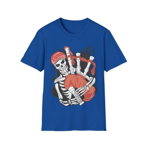 Scottish Skeleton Bagpipe Lover Graphic Novelty Men Women