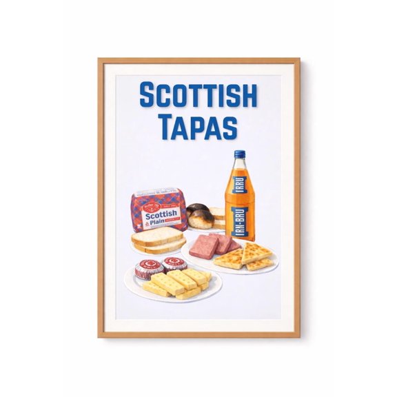 Scottish Tapas Kitchen Wall Art Print