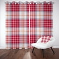 thumbnail image 1 of Scottish Tartan Blackout Curtain For Bedroom, Vintage Red Plaid Curtains Thermal Insulated, Farmhouse Checkered Grommet Drapes For Living Room Office Window Decor 42"W x 84"L (Pack of 2), 1 of 6