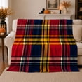 thumbnail image 1 of Scottish Tartan Plaid Autumn Living Room, Festive autumn celebration Scene, Warm Flannel Blanket for Living Room and Family Room, Art Lovers autumn celebration Gift, Festive Home Decor, 1 of 9