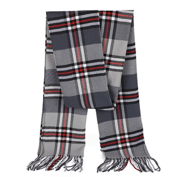Scottish Tartan Plaid Scarf Soft Wool Feel Winter Wrap For Men Women And Kids