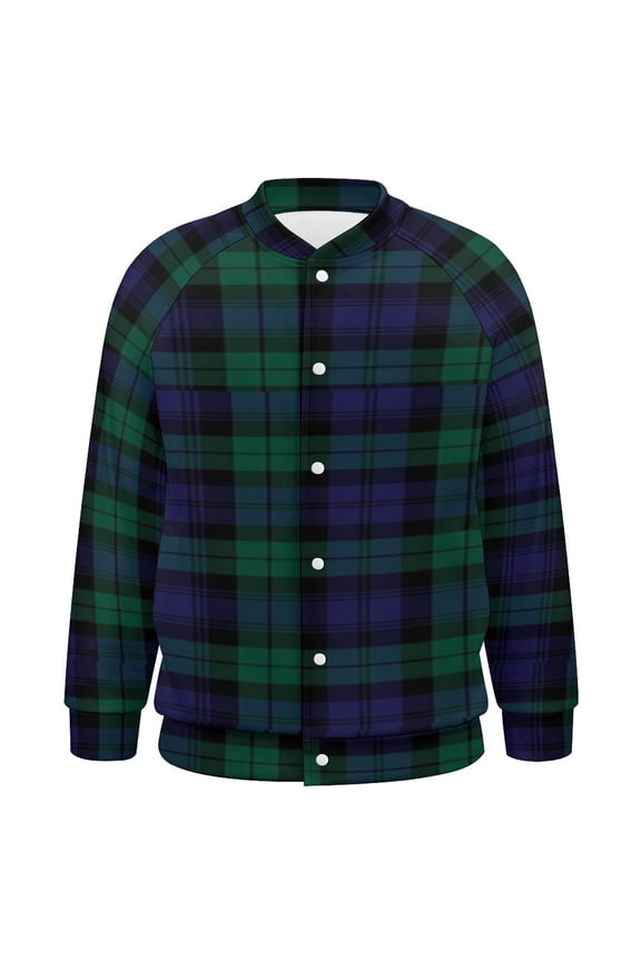 Scottish Tartans-Scotland Clans Baseball Jersey Fashion Ribbed Sleeve Man Women's Jacket Motion Tops XXS-6XL