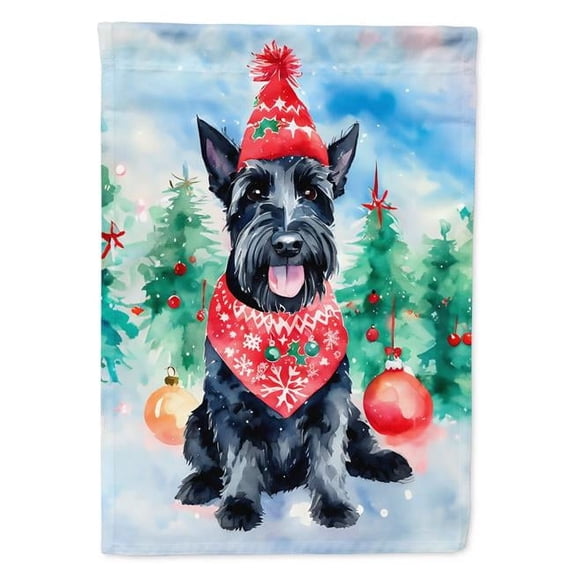 Scottish Terrier Christmas Garden Flag 11.25 in x 15.5 in