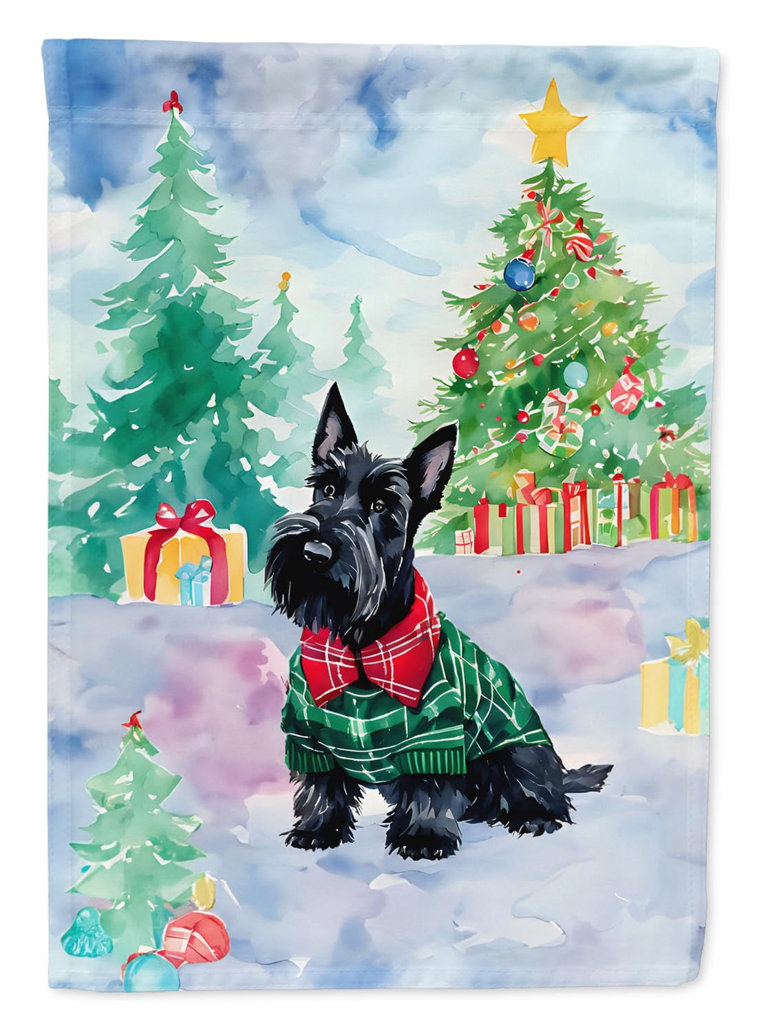 Scottish Terrier Christmas Garden Flag 11.25 in x 15.5 in