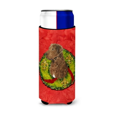 Scottish Terrier Cristmas Wreath Ultra Hugger for slim cans