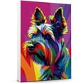 thumbnail image 1 of Scottish Terrier Dog Canvas Wall Art Poster Prints Colorful Pop Animal Art Wall Decor Dog Picture Artwork Pet Dog Painting Poster for Home Bedroom Living Room Decoration Framed, 1 of 6