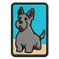thumbnail image 1 of Scottish Terrier Dog Sitting Applique Multi-Color Embroidered Iron-On Patch - 2.0 Inch Mini, 1 of 5