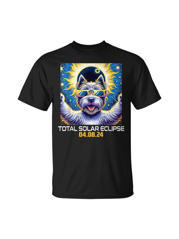 Scottish Terrier Dog Taking Selfie Solar Eclipse TShirt