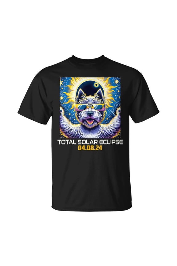 Scottish Terrier Dog Taking Selfie Solar Eclipse TShirt