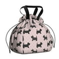 thumbnail image 1 of Scottish Terrier Drawstring Lunch Bag Women - Drawstring Lunch Bag Insulated for Work Office - Stain-Resistant Large Lunchbags for Women with Multi-Pockets, 1 of 6