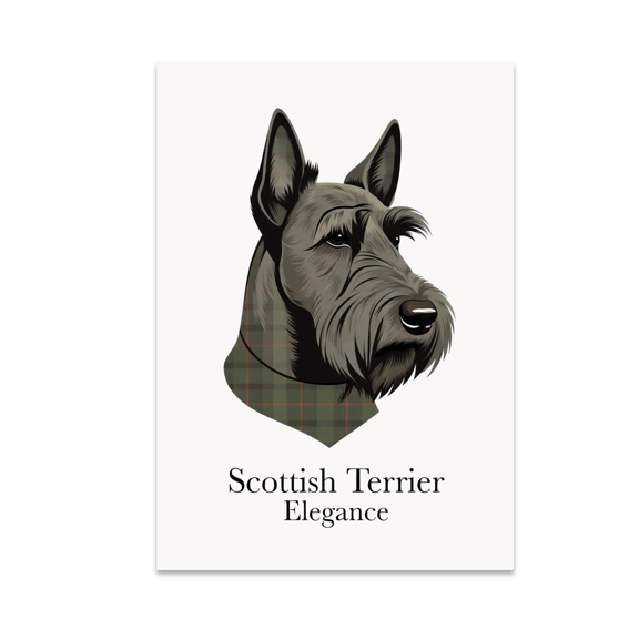 Scottish Terrier Elegance Wall Art - Dog Lover - 13x19 Poster Print
