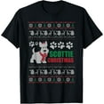 thumbnail image 1 of Scottish Terrier Funny Dog Ugly Christmas Gift T-ShirtMen and women, White Black T-shirt, size: Extra large S-1827XL, 1 of 4