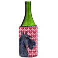 thumbnail image 1 of Scottish Terrier Hearts Love Valentines Day Portrait Wine bottle sleeve Hugger, 1 of 1